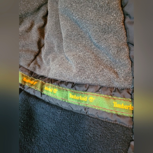 Timberland | Vtg Men's Weathergear Oversized Black Parka Coat | Black Fur - Picture 7 of 16